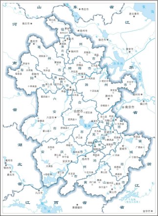 安徽地图（政区版）